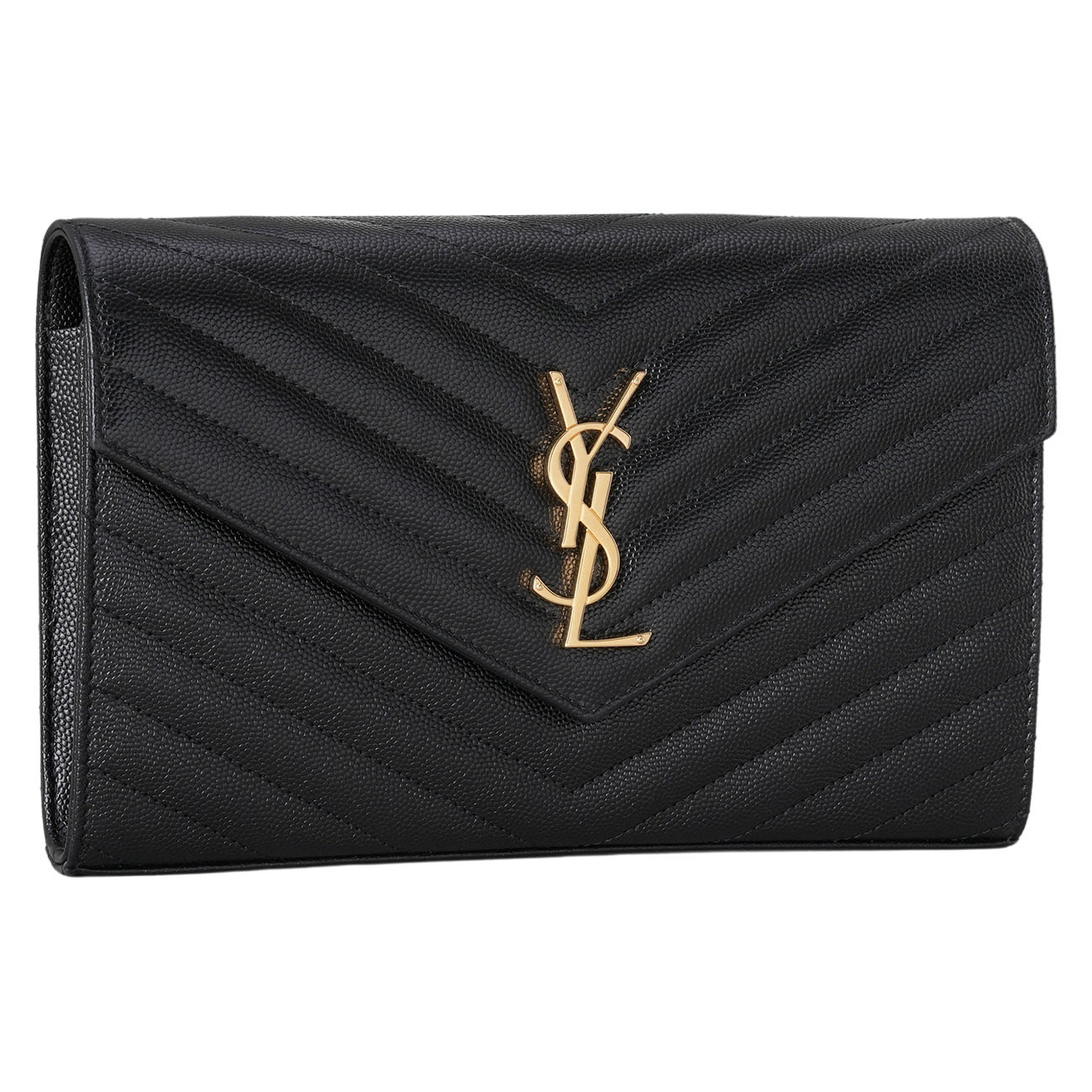 YVES SAINT LAURENT(USED)생로랑 377828 모노그램 쉐브론 체인 크로스백